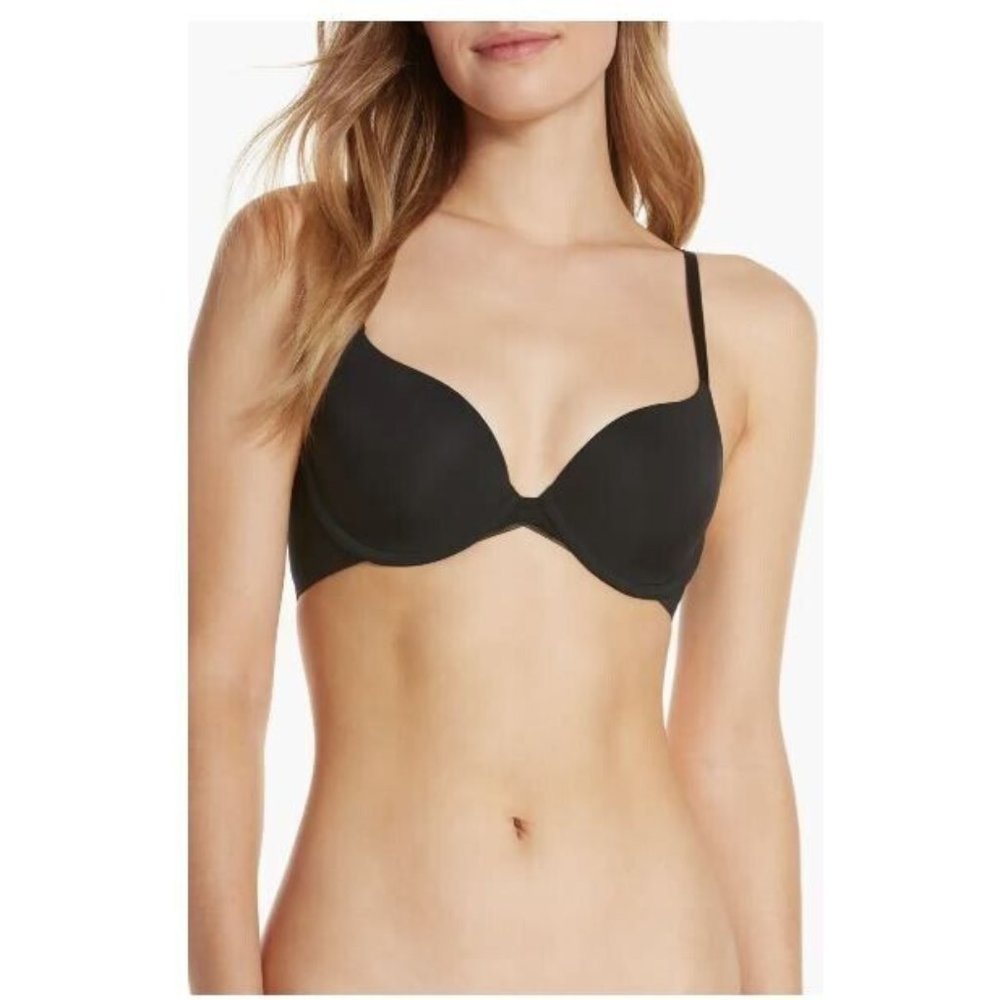 On Gossamer Women's Sleek Micro Underwire T-Shirt Bra in Black S4B $46‎